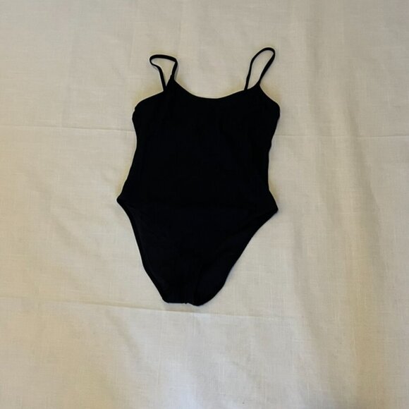 Andie The Amalfi One Piece in Ribbed Black Size Medium - Picture 3 of 7